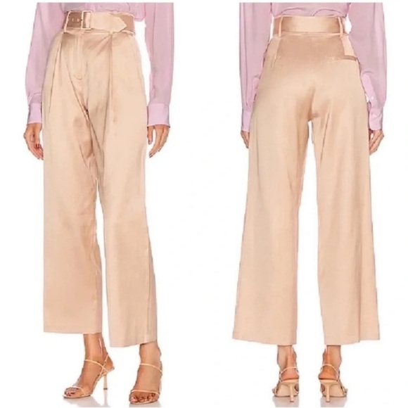 Fleur Du Mal Twill Belted Trouser Safari - Picture 1 of 9